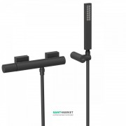 Смеситель для душа Tres Project colors однорычажный с ручным душем черный матовый 21116701NM