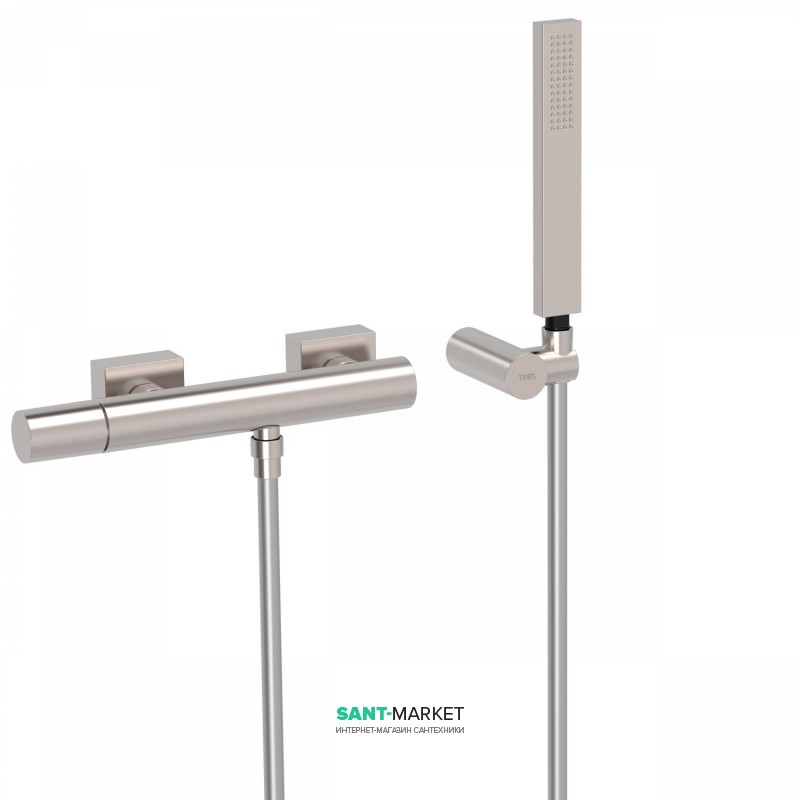 Смеситель для душа Tres Project colors однорычажный с ручным душем сталь 21116701AC