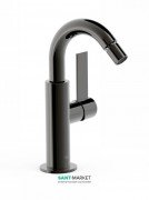 Змішувач для біде Tres Project colors одноважільний з поворотним виливом чорний метал 21122401KM