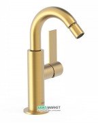 Смеситель для биде Tres Project colors однорычажный с поворотным изливом золото матовый 21122401OM