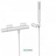 Смеситель для душа Tres Project colors однорычажный с ручным душем белый матовый 21116701BM