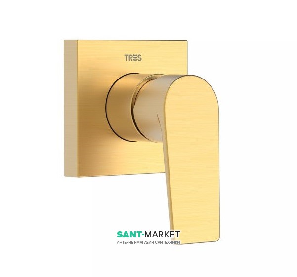 Смеситель для душа Tres Project colors однорычажный встраиваемый золото матовый 21117701OM