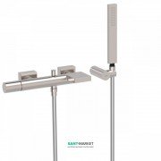 Смеситель для ванной Tres Project colors с каскадным изливом и ручным душем однорычажный сталь 21117001AC