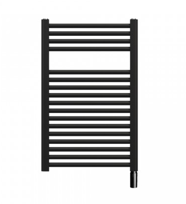 Полотенцесушитель электрический Zehnder Virando с тэном HOTS скрытого монтажа черный матовый AB-080-050-9017-HOTS-HID