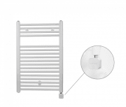 Полотенцесушитель електричний Zehnder Virando з теном NEX з проводом білий AB-080-050-9016-NEX-SC