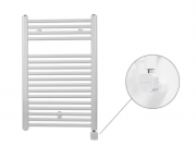 Полотенцесушитель электрический Zehnder Virando с тэном NEX скрытого монтажа белый AB-080-050-9016-NEX-HID