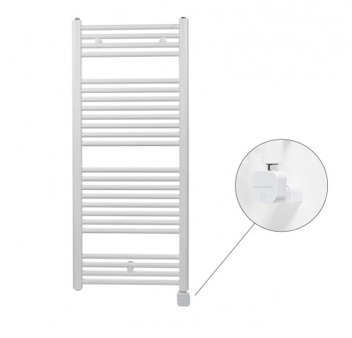 Полотенцесушитель электрический Zehnder Virando с тэном NEX скрытого монтажа белый AB-120-060-9016-NEX-HID