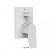 Смеситель для душа Tres Project colors однорычажный встраиваемый на 2 потребителя белый матовый 21118001BM