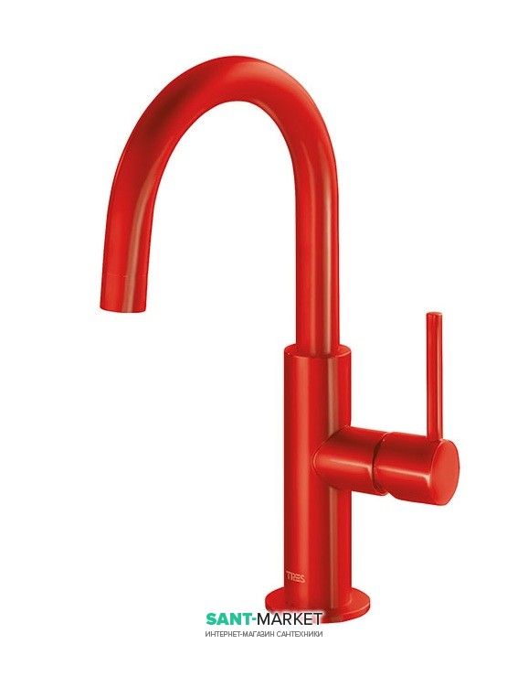 Змішувач для раковини Tres Study colors одноважільний червоний 26290403TRO