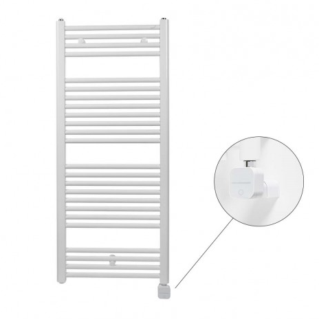 Полотенцесушитель електричний Zehnder Virando з теном NEX прихованого монтажу білий AB-120-050-9016-NEX-HID