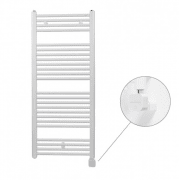 Полотенцесушитель електричний Zehnder Virando з теном NEX прихованого монтажу білий AB-120-050-9016-NEX-HID