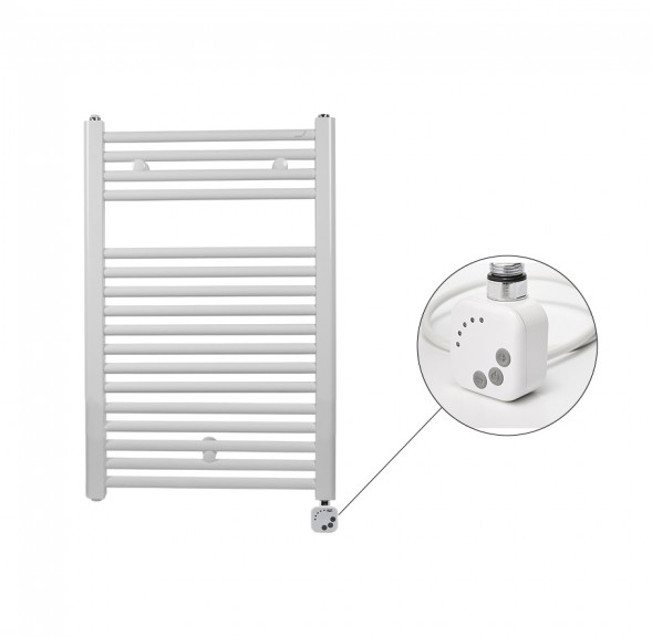 Полотенцесушитель електричний Zehnder Virando з теном HEC з проводом білий AB-080-050-9016-HEC-SC