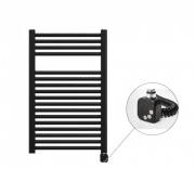 Полотенцесушитель електричний Zehnder Virando з теном HEC з проводом чорний матовий AB-080-050-9017-HEC-SC
