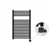 Полотенцесушитель електричний Zehnder Virando з теном NEX прихованого монтажу чорний матовий AB-080-050-9017-NEX-HID