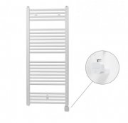 Полотенцесушитель электрический Zehnder Virando с тэном NEX скрытого монтажа белый AB-120-060-9016-NEX-HID