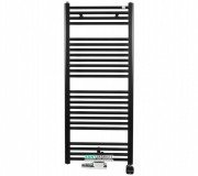 Полотенцесушитель комбинированный Zehnder Virando с тэном NEX скрытого монтажа черный матовый AB-120-050-9017-NEX-MB