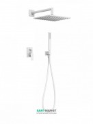 Душевая система Tres Project colors с однорычажным встроенным смесителем белый матовый 21198091BM