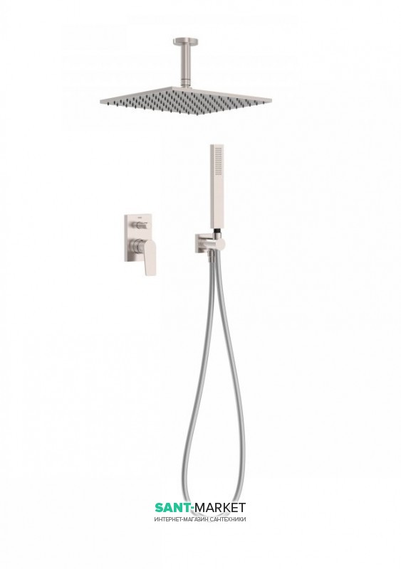 Душевая система Tres Project colors с однорычажным встроенным смесителем сталь 21118080AC