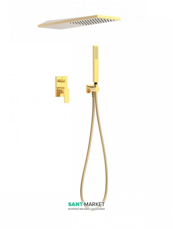 Душевая система Tres Project colors с однорычажным встроенным смесителем золото 21198092OR
