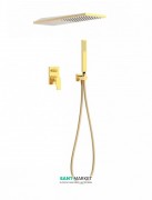 Душевая система Tres Project colors с однорычажным встроенным смесителем золото 21198092OR