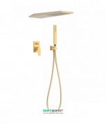 Душевая система Tres Project colors с однорычажным встроенным смесителем золото матовый 21198092OM