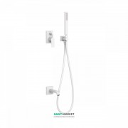 Душова система Tres Project colors з одноважільним вбудованим змішувачем і виливом білий матовий 21118003BM