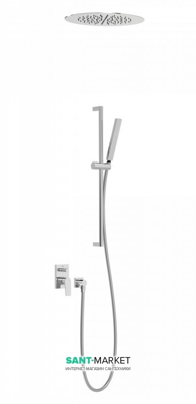 Душевая система Tres Project-Tres с однорычажным встроенным смесителем хром 21198094