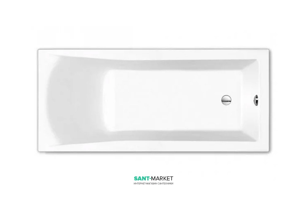 Ванна акриловая прямоугольная Kolpa San Lambda 170x75 белый 501001
