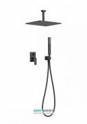 Душевая система Tres Project colors с однорычажным встроенным смесителем черный матовый 21118080NM