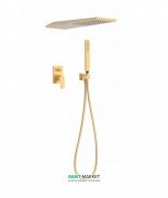 Душова система Tres Project colors з одноважільним вбудованим змішувачем золото матовий 21198092OM