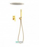 Душова система Tres Project colors з одноважільним вбудованим змішувачем золото 21198099OR
