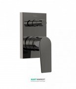 Смеситель для душа Tres Project colors однорычажный встраиваемый на 2 потребителя черный металл 21118001KM