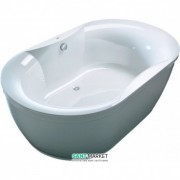 Ванна акриловая овальная Kolpa San Gloriana 190x110 с опорным каркасом, панелью и слив-переливом белый 787068