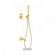 Душова система Tres Project colors з одноважільним вбудованим змішувачем і виливом золото матовий 21118003OM