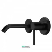 Смеситель для раковины Tres Study colors однорычажный настенный черный матовый 26220080NM