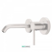 Смеситель для раковины Tres Study colors однорычажный настенный белый матовый 26220080BM