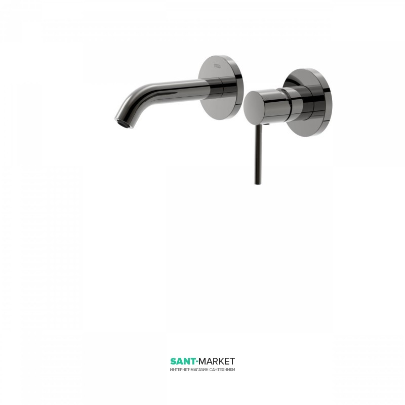 Змішувач для раковини Tres Study colors настінний чорний метал 26220080KM