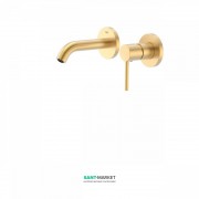 Смеситель для раковины Tres Study colors настенный матовое золото 26220080OM