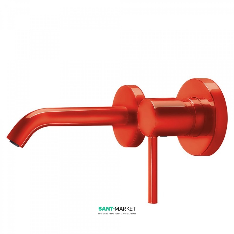 Смеситель для раковины Tres Study colors настенный красный 26220080TRO