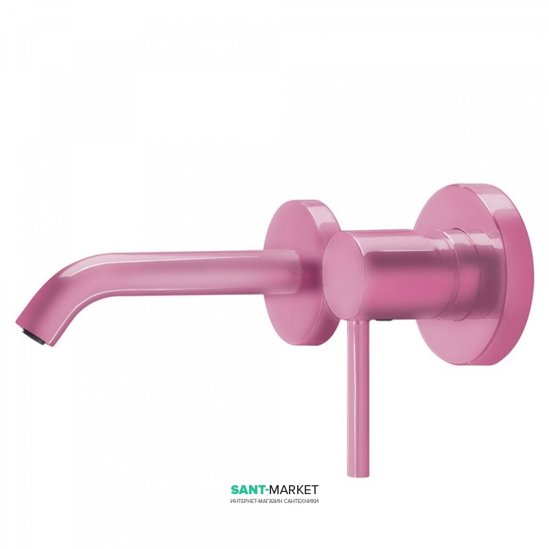 Смеситель для раковины Tres Study colors однорычажный настенный фуксия 26220080TFU