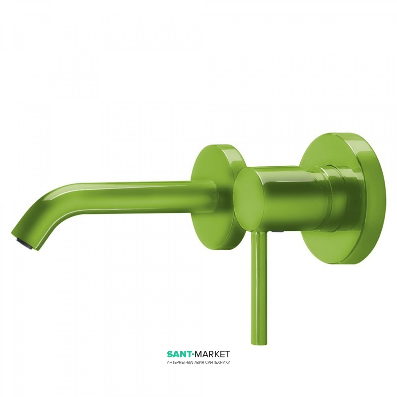 Змішувач для раковини Tres Study colors одноважільний настінний зелений 26220080TVE