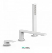 Смеситель на борт ванны Tres Project colors однорычажный белый матовый 21116101BM