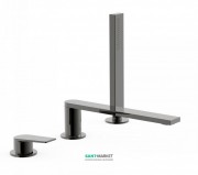 Змішувач на борт ванни Tres Project colors одноважільний вилив 230 мм чорний метал 21116103KM