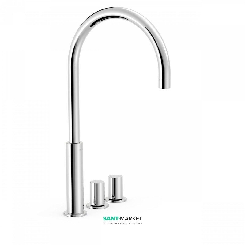 Змішувач на борт ванни Tres Study-Tres двухвентильний хром 06110502