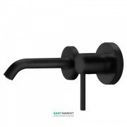 Смеситель для раковины Tres Study colors однорычажный настенный черный матовый 26220080NM