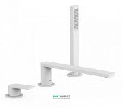 Смеситель на борт ванны Tres Project colors однорычажный излив 230 мм белый матовый 21116103BM