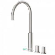 Смеситель на борт ванны Tres Study colors двухвентильный сталь 06110502AC