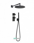 Душова система Tres Block System з термостатом і верхнім душем чорний матовий 20635201NM