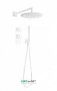 Душова система Tres Block System з термостатом і верхнім душем білий матовий 20635201BM