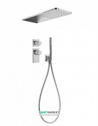 Душевая система Tres Block System с термостатом и верхним душем хром 20635202
